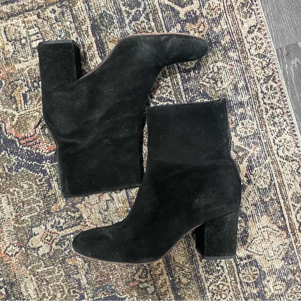 Free People Suede Booties Black